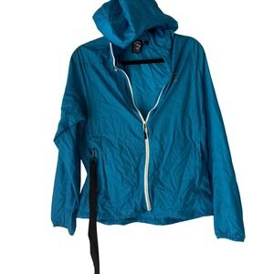 Loki Lightweight Hooded Windbreaker Jacket Blue Activewear Size L Outdoor HIking